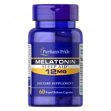 Puritan's Pride Melatonin 12 mg, 60 капсул