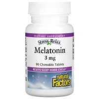 Natural Factors Melatonin 3 mg, 90 жувальних таблеток Natural Factors Melatonin 3 mg, 90 жувальних таблеток