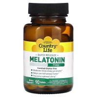 Country Life Melatonin 3 mg, 90 таблеток Country Life Melatonin 3 mg, 90 таблеток
