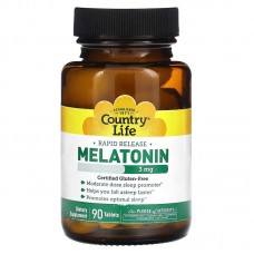 Country Life Melatonin 3 mg, 90 таблеток Country Life Melatonin 3 mg, 90 таблеток