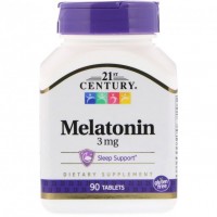21st Century Melatonin 3 mg, 90 таблеток 21st Century Melatonin 3 mg, 90 таблеток
