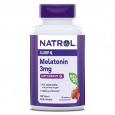 Natrol Melatonin 3 mg Fast Dissolve, 150 таблеток - Полуниця