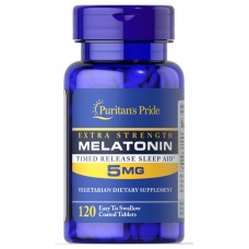 Puritan's Pride Melatonin 5 mg, 120 таблеток Puritan's Pride Melatonin 5 mg, 120 таблеток