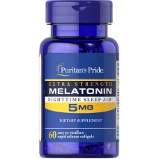 Puritan's Pride Melatonin 5 mg, 60 таблеток Puritan's Pride Melatonin 5 mg, 60 таблеток