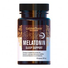 Golden Pharm Melatonin Sleep Support 5 mg, 60 вегакапсул Golden Pharm Melatonin Sleep Support 5 mg, 60 вегакапсул