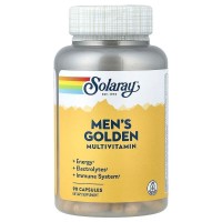 Solaray Men's Golden Multivitamin, 90 капсул Solaray Men's Golden Multivitamin, 90 капсул