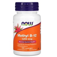 NOW Methyl B12 1000 mcg, 100 леденцов NOW Methyl B12 1000 mcg, 100 леденцов