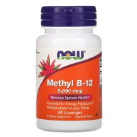 NOW Methyl B12 5000 mcg, 60 леденцов NOW Methyl B12 5000 mcg, 60 леденцов
