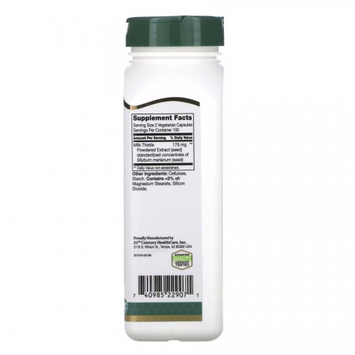 21st Century Milk Thistle Extract, 200 вегакапсул CN11463 21st Century 21st Century Milk Thistle Extract, 200 вегакапсул CN11463 21st Century