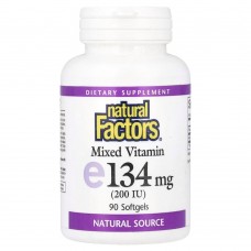 Natural Factors Mixed Vitamin E 134 mg, 90 капсул Natural Factors Mixed Vitamin E 134 mg, 90 капсул