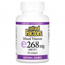 Natural Factors Mixed Vitamin E 268 mg, 90 капсул Natural Factors Mixed Vitamin E 268 mg, 90 капсул