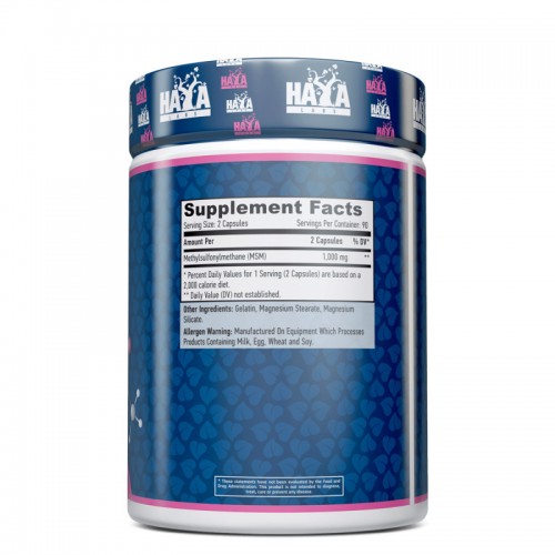 Haya Labs MSM 500 mg, 180 капсул CN12098 Haya Labs Haya Labs MSM 500 mg, 180 капсул CN12098 Haya Labs