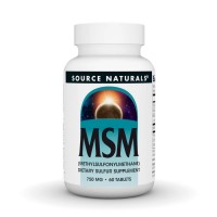 Source Naturals MSM with Vitamin C 750 mg, 60 таблеток
