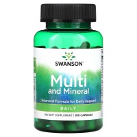 Swanson Multi and Mineral Daily, 100 капсул Swanson Multi and Mineral Daily, 100 капсул