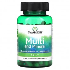 Swanson Multi and Mineral Daily, 100 капсул
