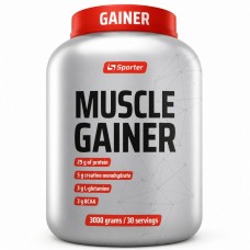 Sporter Muscle Gainer, 3 кг - Шоколад-фундук