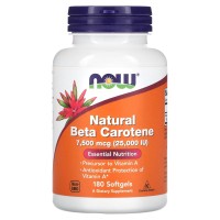 NOW Natural Beta Carotene 25000 IU, 180 капсул NOW Natural Beta Carotene 25000 IU, 180 капсул