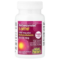 Natural Factors BioCoenzymated Methylfolate 1000 mcg, 60 таблеток Natural Factors BioCoenzymated Methylfolate 1000 mcg, 60 таблеток