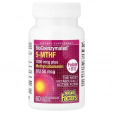 Natural Factors BioCoenzymated Methylfolate 1000 mcg, 60 таблеток