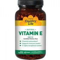 Country Life Vitamin E 400 IU, 60 капсул Country Life Vitamin E 400 IU, 60 капсул
