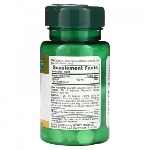Nature's Bounty Vitamin C 500 mg, 100 таблеток CN15521 Nature's Bounty Vitamin C 500 mg, 100 таблеток CN15521