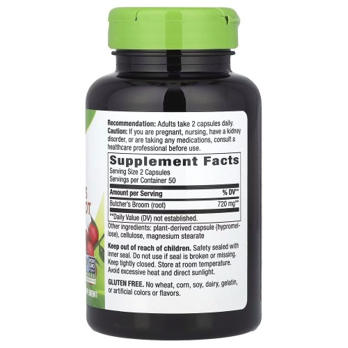 Nature's Way Butcher's Broom Root 940 mg, 100 капсул CN16334 Nature's Way Nature's Way Butcher's Broom Root 940 mg, 100 капсул CN16334 Nature's Way