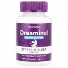 Natures Plus Dreaminol Stress & Sleep Complex Melatonin Free,, 60 капсул Natures Plus Dreaminol Stress & Sleep Complex Melatonin Free,, 60 капсул