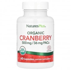 Natures Plus Organic Cranberry 500 mg, 60 капсул Natures Plus Organic Cranberry 500 mg, 60 капсул