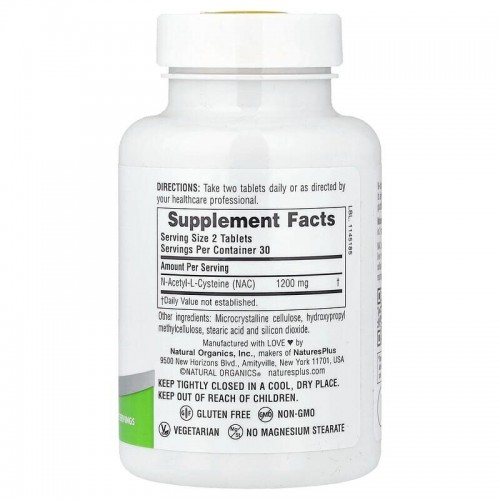 Natures Plus PRO NAC 1200 mg, 60 таблеток CN17261 Natures Plus Natures Plus PRO NAC 1200 mg, 60 таблеток CN17261 Natures Plus