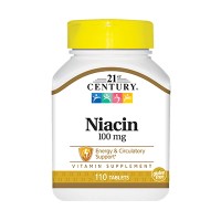 21st Century Niacin 100 mg, 110 таблеток