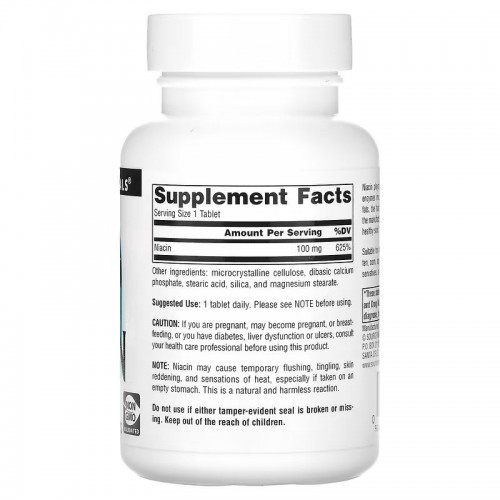 Source Naturals Source Naturals Niacin 100 mg, 250 таблеток CN12543 Source Naturals Source Naturals Niacin 100 mg, 250 таблеток CN12543
