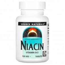 Source Naturals Niacin 100 mg, 100 таблеток Source Naturals Niacin 100 mg, 100 таблеток