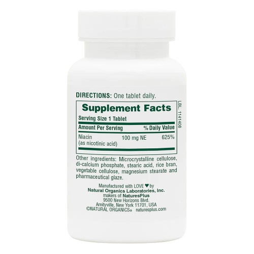 Natures Plus Niacin 100 mg, 90 таблеток CN11700 Natures Plus Natures Plus Niacin 100 mg, 90 таблеток CN11700 Natures Plus