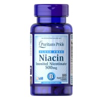 Puritan's Pride Niacin 500 mg, 100 капсул Puritan's Pride Niacin 500 mg, 100 капсул
