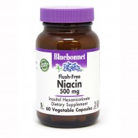 Bluebonnet Nutrition Niacin Flush-Free 500 mg, 60 капсул Bluebonnet Nutrition Niacin Flush-Free 500 mg, 60 капсул
