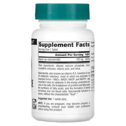Source Naturals Niacinamide B3 100 mg, 250 таблеток CN12554 Source Naturals Niacinamide B3 100 mg, 250 таблеток CN12554