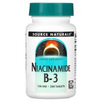 Source Naturals Niacinamide B3 100 mg, 250 таблеток Source Naturals Niacinamide B3 100 mg, 250 таблеток