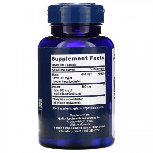 Life Extension Niacin 640 mg No-Flush, 100 капсул CN10814 Life Extension Life Extension Niacin 640 mg No-Flush, 100 капсул CN10814 Life Extension