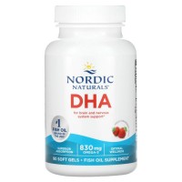 Nordic Naturals DHA 830 mg, 90 капсул - Полуниця