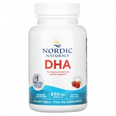 Nordic Naturals DHA 830 mg, 90 капсул - Полуниця Nordic Naturals DHA 830 mg, 90 капсул - Полуниця