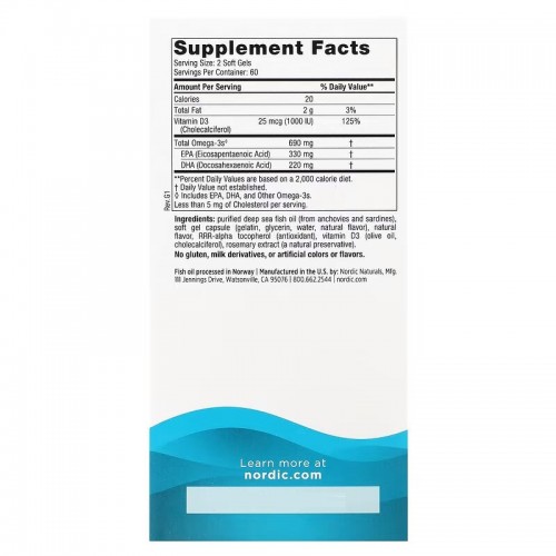 Nordic Naturals Omega-3D, 120 капсул - Лимон CN15788-1 Nordic Naturals Nordic Naturals Omega-3D, 120 капсул - Лимон CN15788-1 Nordic Naturals