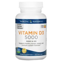 Nordic Naturals Vitamin D3 5000 IU, 120 капсул - Апельсин Nordic Naturals Vitamin D3 5000 IU, 120 капсул - Апельсин