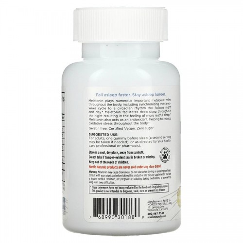 Nordic Naturals Melatonin 1.5 mg Gummies, 60 жувальних таблеток CN13532 Nordic Naturals Nordic Naturals Melatonin 1.5 mg Gummies, 60 жувальних таблеток CN13532 Nordic Naturals