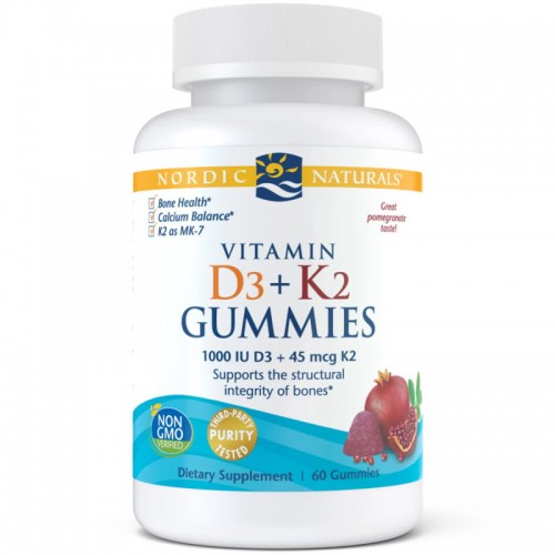 Nordic Naturals Nordic Naturals Vitamin D3+K2 Gummies, 60 желеек CN6936 