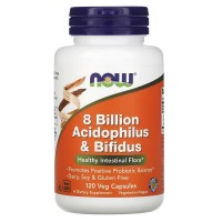 NOW 8 Billion Acidophilus & Bifidus, 120 вегакапсул