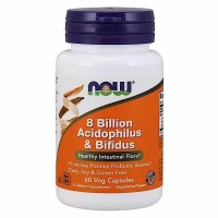NOW 8 Billion Acidophilus & Bifidus, 60 вегакапсул