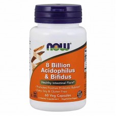 NOW 8 Billion Acidophilus & Bifidus, 60 вегакапсул NOW 8 Billion Acidophilus & Bifidus, 60 вегакапсул