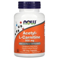 NOW Acetyl-L-Carnitine 500 mg, 100 вегакапсул NOW Acetyl-L-Carnitine 500 mg, 100 вегакапсул