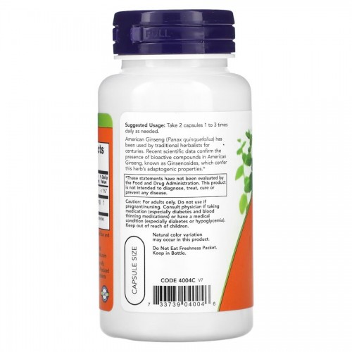 NOW NOW American Ginseng 500 mg, 100 вегакапсул CN12978 NOW NOW American Ginseng 500 mg, 100 вегакапсул CN12978