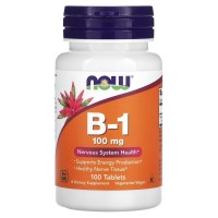 NOW Vitamin B1 100 mg, 100 таблеток NOW Vitamin B1 100 mg, 100 таблеток